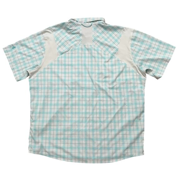 Under Armour Shirt Mens 3XL Tide Chaser 2.0 Short Sleeve Vented Plaid Green - Picture 3 of 6
